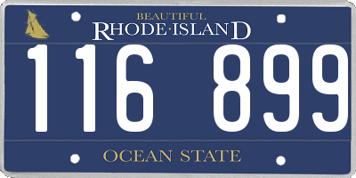 RI license plate 116899