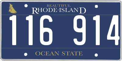RI license plate 116914