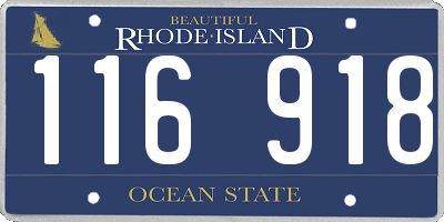 RI license plate 116918
