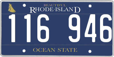 RI license plate 116946