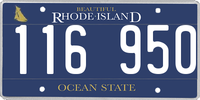 RI license plate 116950