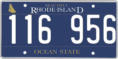 RI license plate 116956