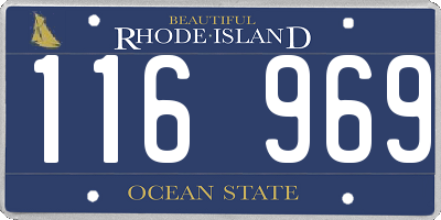 RI license plate 116969