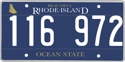 RI license plate 116972