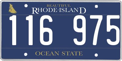 RI license plate 116975