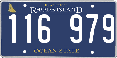 RI license plate 116979