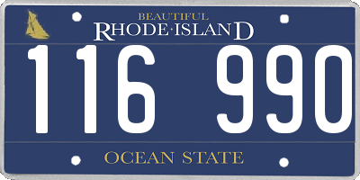 RI license plate 116990