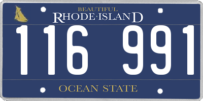 RI license plate 116991