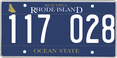 RI license plate 117028