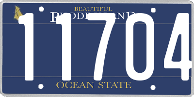 RI license plate 11704