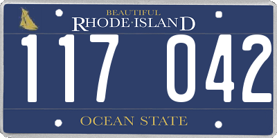 RI license plate 117042