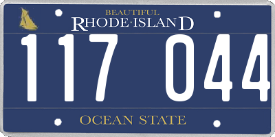 RI license plate 117044