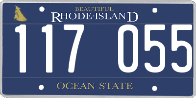 RI license plate 117055