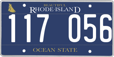RI license plate 117056