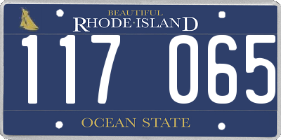 RI license plate 117065