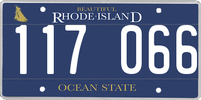 RI license plate 117066