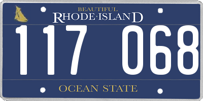 RI license plate 117068