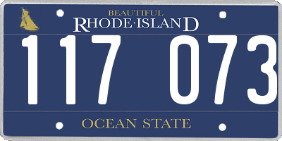 RI license plate 117073