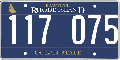 RI license plate 117075