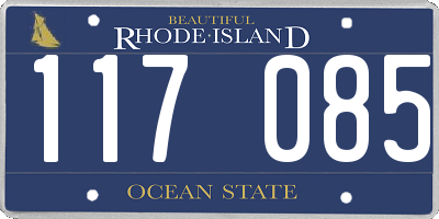 RI license plate 117085