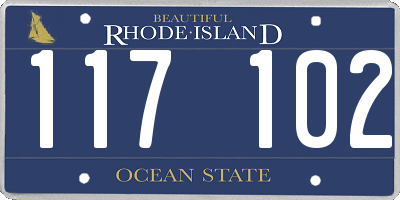 RI license plate 117102