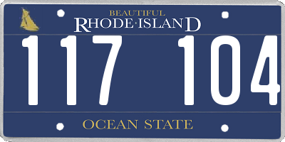 RI license plate 117104
