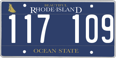 RI license plate 117109