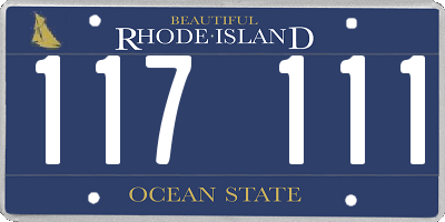 RI license plate 117111