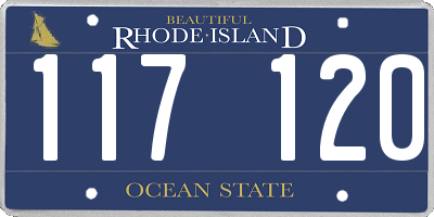 RI license plate 117120