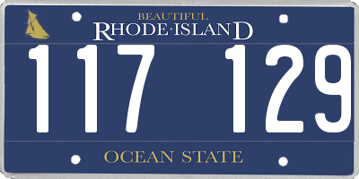 RI license plate 117129