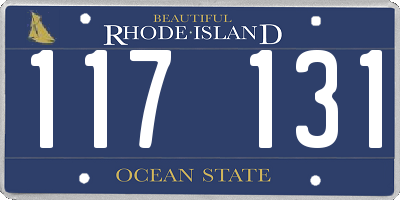 RI license plate 117131