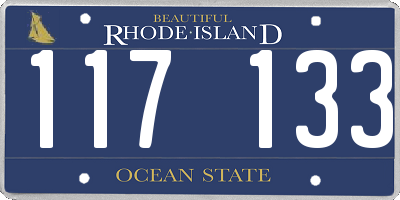 RI license plate 117133