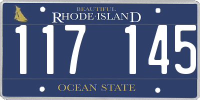 RI license plate 117145