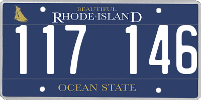 RI license plate 117146