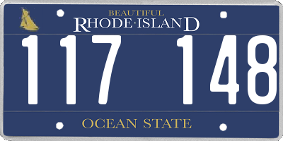 RI license plate 117148