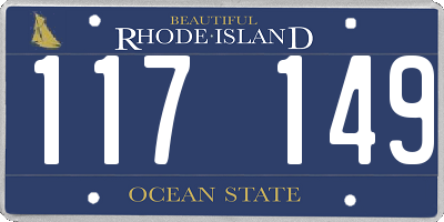 RI license plate 117149
