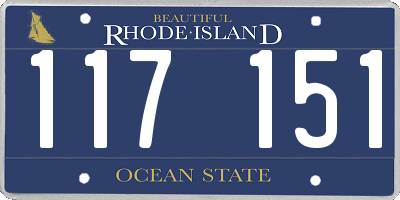 RI license plate 117151