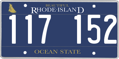 RI license plate 117152