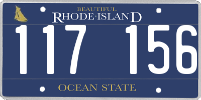 RI license plate 117156