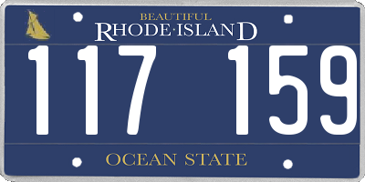 RI license plate 117159