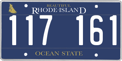 RI license plate 117161