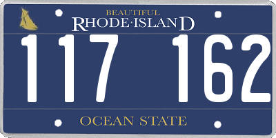 RI license plate 117162