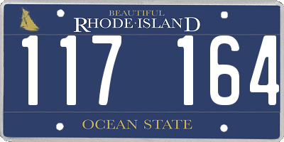 RI license plate 117164