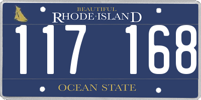 RI license plate 117168