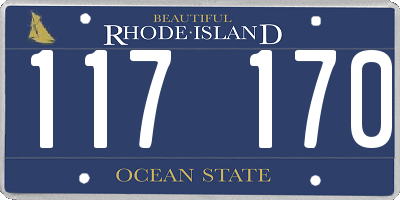 RI license plate 117170