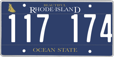 RI license plate 117174