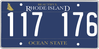 RI license plate 117176
