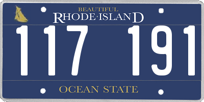 RI license plate 117191