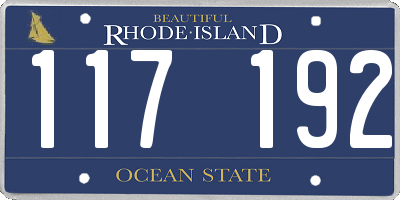 RI license plate 117192