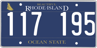 RI license plate 117195